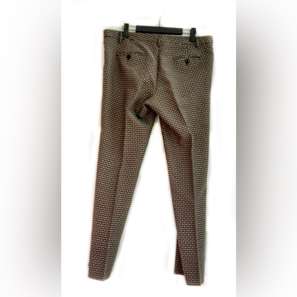 Vintage Etro Women’s Brown Check Cropped Pants, 46, 10 - Picture 2 of 3